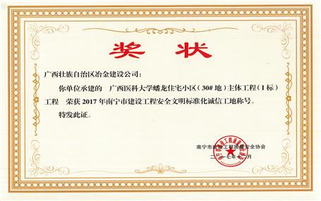 南寧分公司四個項目獲表彰！